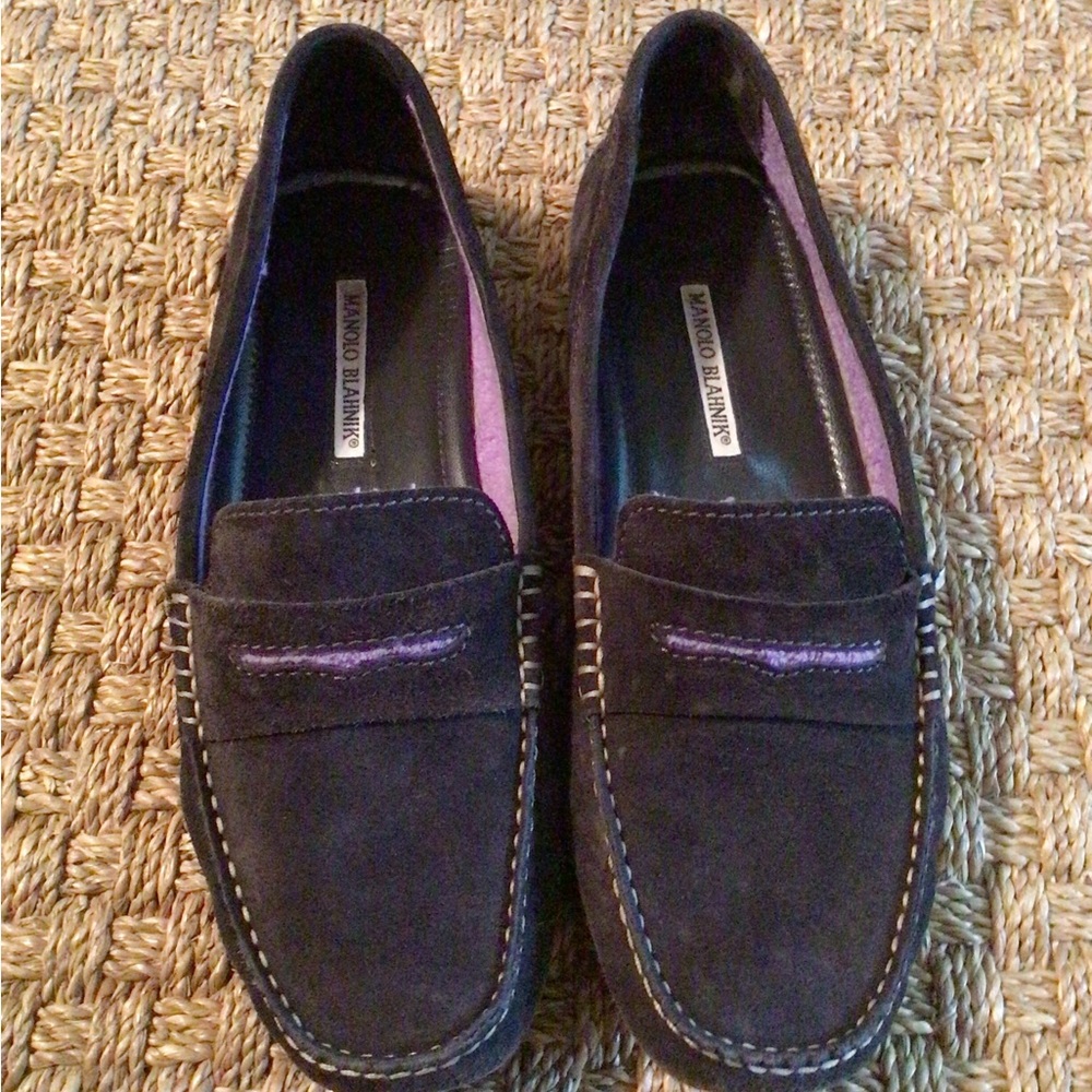 Manolo Blahnik Suede Loafers
